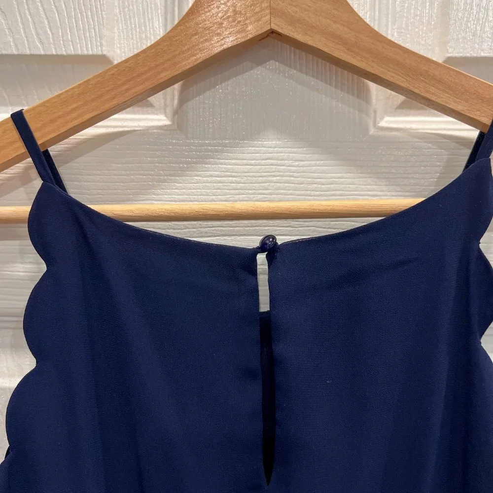 Iz Byer Scalloped Edge A-Line Dress, Size L - Picture 2 of 7